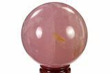 Polished Rose Quartz Sphere - Madagascar #136289-1
